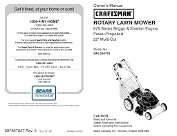Kmart has a variety of lawn mower parts and accessories for restoring your equipment's functionality. Craftsman 944 364781 Owner S Manual Pdf Download Manualslib