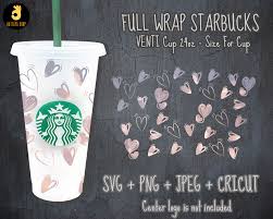 Download Ombre Hearts Full Starbucks Wrap Svg Venti Cup 24 Oz Etsy In 2021 Cricut Projects Vinyl Starbucks Valentines Cricut Projects