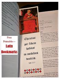 Contextual translation of aesthetics into latin. Bookmarks For Your Church Latin Textbook Free Printable Learn Church Latin