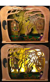 Shadow Light Box Created With Cardstock And Transparent Colored Paper For My 90 Day Art Challenge Lights Were Plac Shadow Light Box Paper Art Shoe Box Diorama