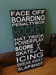 Hockey Subway Art Sign 38 00 Via Etsy Dominic S Room Hockey Room Hockey Crafts Subway Art