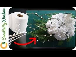 This Video Shows That Cotton Buds And Toilet Papers Are Not Only Used For Cleaning They Can Also Be Used As Toilet Paper Flowers Paper Roses Paper Flowers Diy