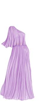 Light Purple Single Strap Dress Kleiderskizzen Topmodel Kleidung Entwerfen