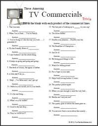 It's like the trivia that plays before the movie starts at the theater, but waaaaaaay longer. Free Printable Tv Commercial Trivia Questions And Answers Quiz Questions And Answers