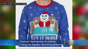 Walmart Christmas Sweater Walmart Apologizes For Selling Christmas Sweater With Drug Reference Youtube