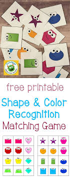 Shapes include circles, squares, rectangles, triangles, ovals and diamonds. Shape And Color Recognition Matching Game Free Printable Shape Activities Preschool Preschool Color Activities Preschool Activities