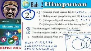 A adalah himpunan bilangan prima antara 3 dan 20. Himpunan Matematika Kelas 7 Bse Kurikulum 2013 Revisi 2016 Lat 2 8 No2 Union Himpunan Youtube