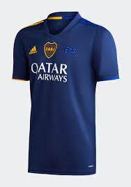 Adidas opts for a blue condivo 21 collar with yellow detailing. Boca Juniors 2021 Viertes Trikot