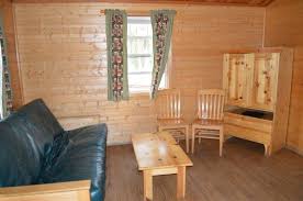 The cabins at indian creek campground at lake owyhee state park are reservable march 1. Living Room In Delux Cabin Picture Of La Pine State Park Tripadvisor