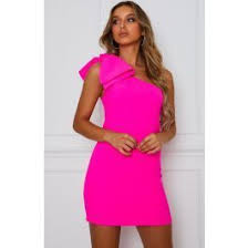 It isn't a neutral like black, navy blue, or brown, the easiest colors for blending into a crowd. Stella Mini Dress Hot Pink Hot Pink Cocktail Dress Mini Dress Mini Dress Hot