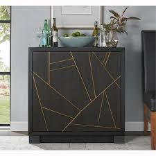 Modern Black Finish Rotating Wine And Bar Cabinet Chest Overstock 27678784