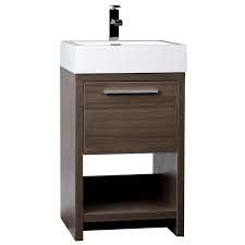 Modern Bathroom Vanity Set Grey Oak