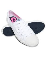 womens low pro sneakers in white superdry