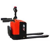 2 Ton AC Stand on Electric Pallet Truck with Platform and Protective Arm