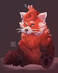 151911 - safe, artist:navimeraki, mei lee (turning red), ming lee (turning  red), mammal, red panda, semi-anthro, disney, pixar, turning red, 2022,  daughter, duo, duo female, female, females only, fur, laughing, mature,  mature
