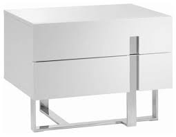 One good coat each side and you're done in an hour. Collins High Gloss White Lacquer Nightstand End Table Contemporary Nightstands And Bedside Tables By Luxx Kitchen And Bath Houzz