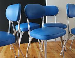 Mid Century Shelby Williams 6 Gazelle 8000 Dining Chairs Aluminum Leather Bold Ebay