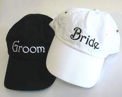 Embroidered Bride Cap Or Groom Cap Bride And Groom Baseball Caps Bride Hats Bride Caps Groom Caps Groom Hats Bride Hat Groom Hat Groom
