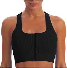 Sports Bras for Women Zipper Front High Support Fitness Workout Running  Shirts Yoga Gym Crop Tank Top Full Coverage Brassiere at Amazon Women's  Clothing store