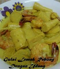 Panaskan minyak, lalu tumis bawang putih hingga harum. Resepi Masakan Gulai Lemak Rebung Madu Dengan Udang Facebook