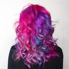 Vibrant Pink Purple And Blue Hair By Natalierosie Hair Styles Dyed Hair Blue Mermaid Hair Color