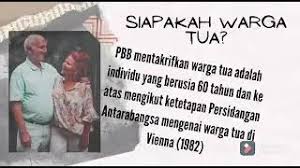Tamadun manusia walau apapun agamanya, ia akan meletakkan kedudukan yang paling tinggi kepada yang lebih tua terutamanya kedua ibu bapa. Penderaan Warga Tua Karangan Langkah Mengatsi Masalah Pengabaian Warga Tua Warga Tua Merujuk Kepada Mereka Yang Berusia Lebih Daripada 60 Tahun