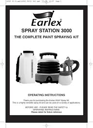 Earlex 3000 Operating Instructions Manualzz Com