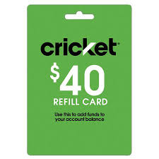Cricket Refill 40 Email Delivery