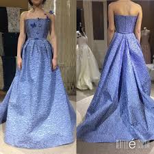 Blue Evening Long Dress Instagram Da La Maison De Couture Dentelle Couture Amazing Dress By Den Strapless Dress Formal Evening Dresses Long Nice Dresses