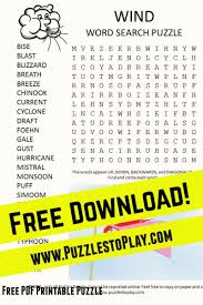 Swimming is a physical activity, which anyone can enjoy at any time of the year provided an indoor pool is available or outsid. Wind Word Search Puzzle Free Printable Puzzles Kids Word Search Free Printable Word Searches