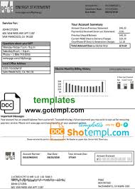 Jose cortez, water board ms. Usa California Pg E Electricity Utility Bill Template In Word Format Bill Template Utility Bill Templates