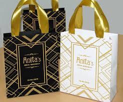 Black And Gold Party Theme Names 20 Gatsby Style Birthday Gift Bags With Gold Satin Ribbon Etsy Birthday Gift Bags Party Gift Bags Personalized Gift Bags