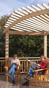 With so much space you can fit a table, a few chairs and even a sofa. Build An Arched Pergola Canadian Woodworking Magazine