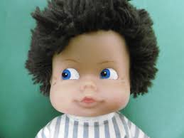 Vintage Erik Sauer Doll with Monchichi Hairstyle, 22cm, Rarity!