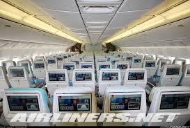 Emirates New Economy Seats With Large Leg Room Dubai Airshow 2017 Photo Taken At Jebel Ali Dubai Al Maktoum Inter Economy Seats Emirates Boeing 777 300