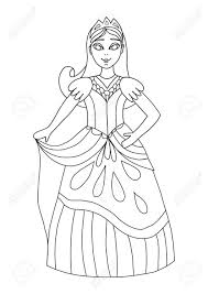 We may earn commission on some of the items you choose to buy. Coloring Book For Adults And Children With A Princess Or Queen From A Fairy Tale A Beautiful Girl Stands And Smiles Beautiful Ball Gown Crown Coloring Series Magic Coloring Page For Creativity Royalty Free Cliparts