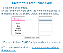 At the end of a unit or. Create Your Own Taboo Cards By Onthesamepage Elt Facebook