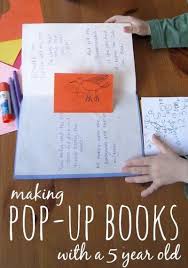 How To Make A Pop Up Book With Your 5 Year Old Pop Up Book Book Projects Writing Activities