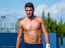 Matteo berrettini men's singles overview. Chad On Twitter Matteo Berrettini Practicing Yesterday Afternoon At The Cincytennis Tennisnewstpn