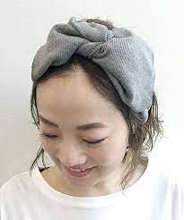 threefourtime ｽﾘｰﾌｫｰﾀｲﾑ の リブカットソーbigリボンターバン ヘアバンド です このアイテム着用のコーディネートをチェックすることもできます ヘアバンド ヘアバンド ヘアアレンジ ターバン