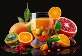 Mix Fruit juice in a glass with fresh fruits generative ai 22454670 Stock Photo at Vecteezy