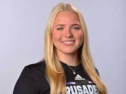 Up next for our senior spotlight is Ava! ✝️ Name: Ava Westfall Hometown:  Atlanta, GA Major: Psychology and French Events: Fly/IM Favorite Memory:  Kimball sitting with the team every day for hours