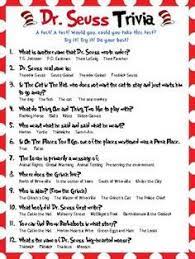 What color is the wood box the cat in the hat brings? Dr Seuss Trivia With Answer Key Included Great For All Ages Dr Seuss Activities Dr Seuss Classroom Dr Seuss Day