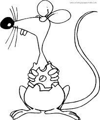 Notecards / pks of 8; Mouse With A Piece Of Cheese Color Page