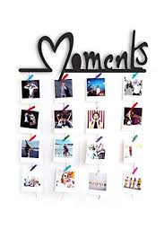 Collage photo frame at upto 70% off: Buy Vah Wood Moment Words Hanging Photo Display Picture Frame Collage Organizer With Clips Multicolor Online At Low Prices In India Amazon In
