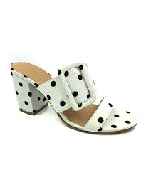 Black And White Polka Dot Heels Womens Bamboo White Black Polka Dot Appetite Sandal Women Zulily Polkadot