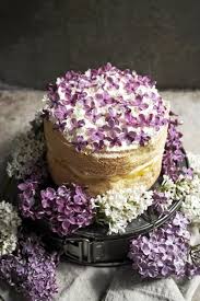 Feather Light Cake With Lilac Infused Creme Patissiere And Lemon Curd Light Cakes Creme Patissiere Cake