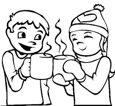 The Child Drink Hot Chocolate Coloring Page Coloring Pages Winter Coloring Pages For Kids Coloring Pages