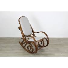 Lovely Bentwood Rocking Chairs With Cream Linen Cushions Chairish Rocking Chair Bentwood Rocking Chair Chair