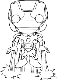 Disegno Di Iron Man Di Funko Avengers Endgame Da Colorare